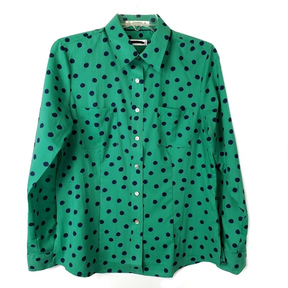 NWOT ORVIS Wrinkle Resistant Polka Dot Shirt - Picture 4 of 6